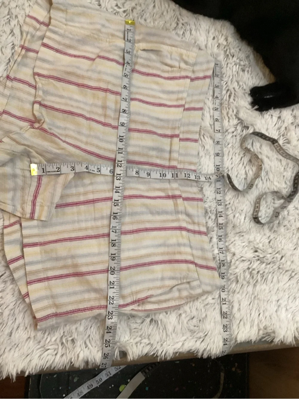 GAP Linen Blend Striped Pull-On Shorts XXL Coastal Cottagecore